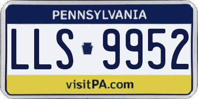 PA license plate LLS9952