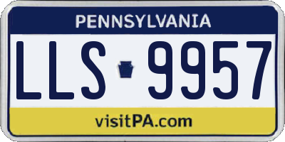 PA license plate LLS9957