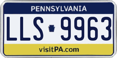 PA license plate LLS9963