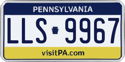 PA license plate LLS9967