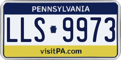 PA license plate LLS9973