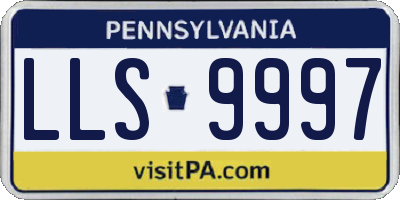 PA license plate LLS9997