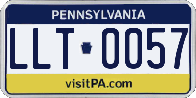 PA license plate LLT0057