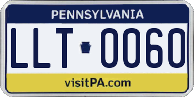 PA license plate LLT0060