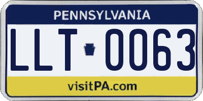 PA license plate LLT0063