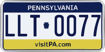 PA license plate LLT0077
