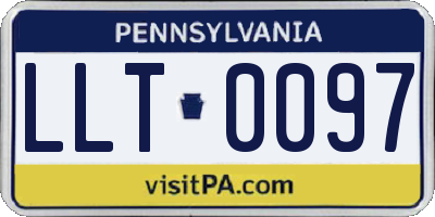 PA license plate LLT0097