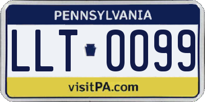 PA license plate LLT0099