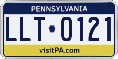 PA license plate LLT0121