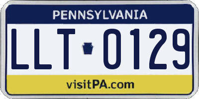 PA license plate LLT0129