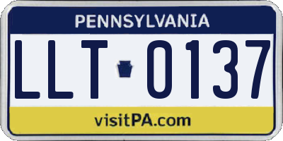 PA license plate LLT0137