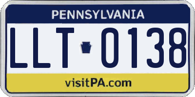 PA license plate LLT0138