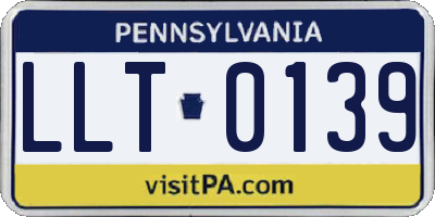 PA license plate LLT0139