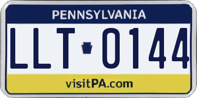 PA license plate LLT0144