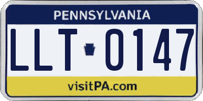 PA license plate LLT0147