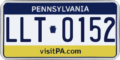PA license plate LLT0152