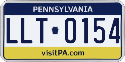 PA license plate LLT0154