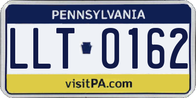 PA license plate LLT0162