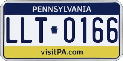 PA license plate LLT0166