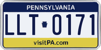 PA license plate LLT0171