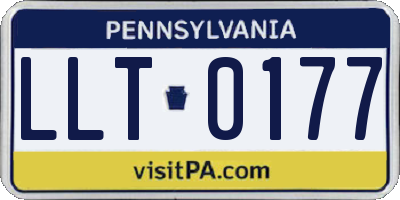 PA license plate LLT0177