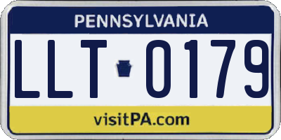 PA license plate LLT0179