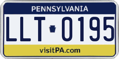 PA license plate LLT0195