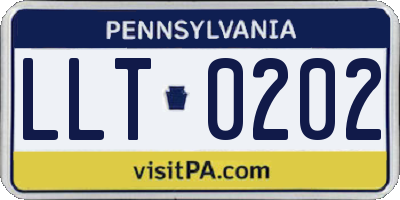 PA license plate LLT0202