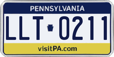 PA license plate LLT0211