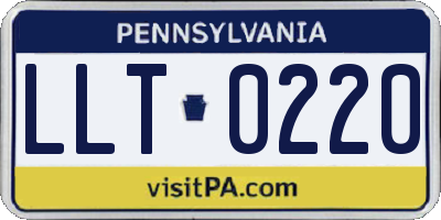 PA license plate LLT0220