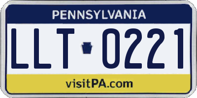 PA license plate LLT0221