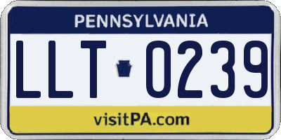 PA license plate LLT0239