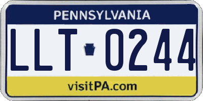 PA license plate LLT0244