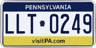 PA license plate LLT0249
