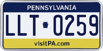PA license plate LLT0259
