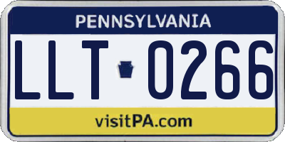 PA license plate LLT0266