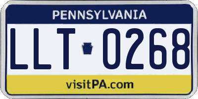 PA license plate LLT0268