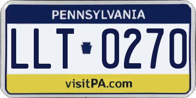 PA license plate LLT0270