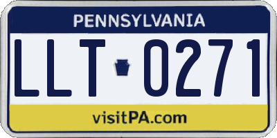 PA license plate LLT0271