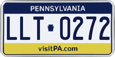 PA license plate LLT0272