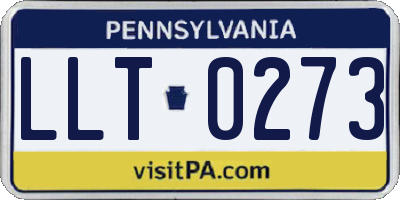 PA license plate LLT0273