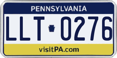 PA license plate LLT0276