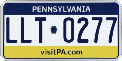 PA license plate LLT0277