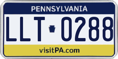 PA license plate LLT0288