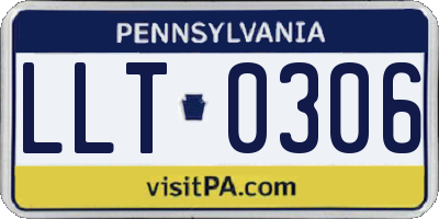 PA license plate LLT0306
