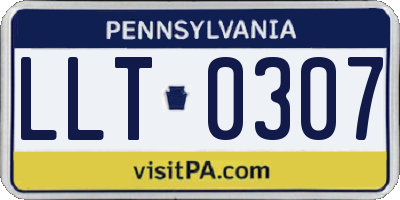 PA license plate LLT0307