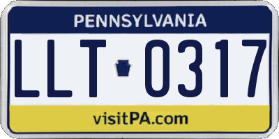PA license plate LLT0317