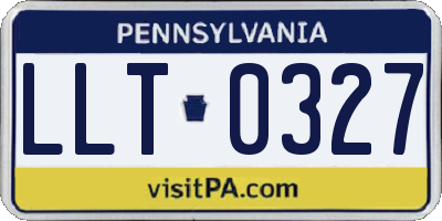 PA license plate LLT0327