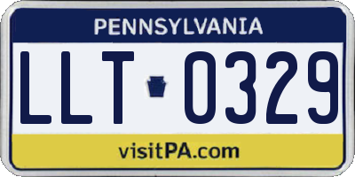 PA license plate LLT0329