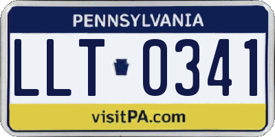 PA license plate LLT0341